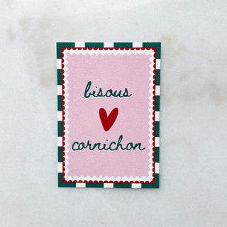 Carte Bisous cornichon