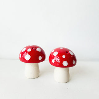 Duo Saliere-et-poivriere champignon rouge