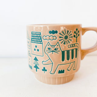 MugChatcitadinavec illustration de chat