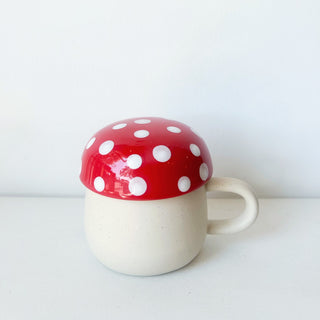 Mug Champignon rouge avec couvercle