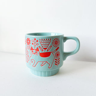 Mug Chat jardinier en céramique