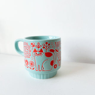 Mug Chat jardinier illustration chat