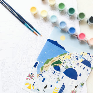 Peinture numérotée - Santorini