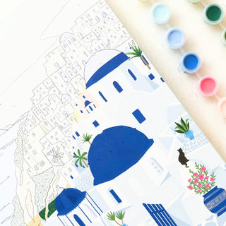Peinture numérotée - Santorini