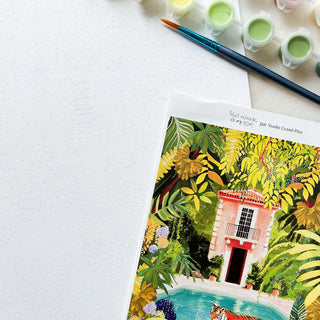 Peinture numerotee - Tigre in the pool 