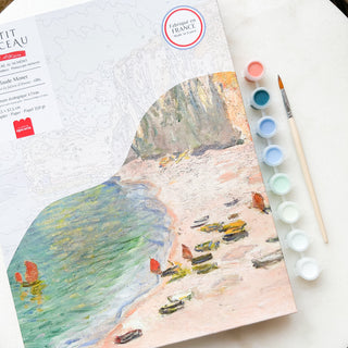 Peinture numérotée - Claude Monet - La plage et la falaise d'Amont