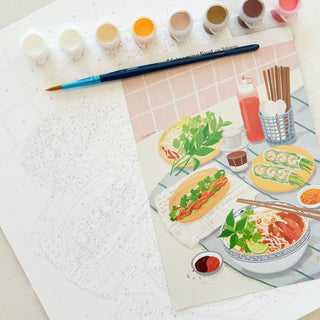 Peinture numérotée - Vietnamese food