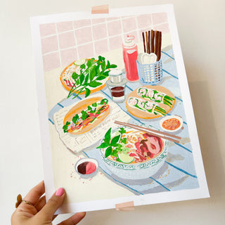 Peinture numérotée - Vietnamese food