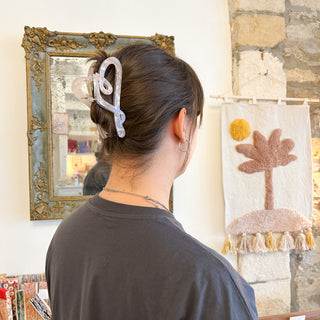 Pince à cheveux - Cœur irisé