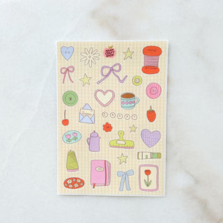 Planche de stickers Carfty girl Nany Craft