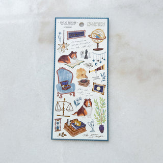 Planche de stickers - Chien et science