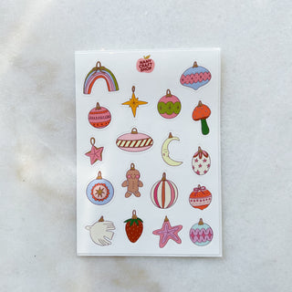 Planche de stickers -  Décorations de Noël