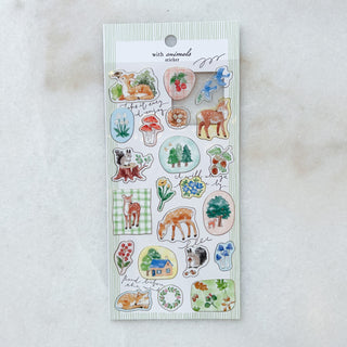 Planche de stickers - Faons