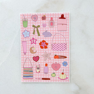 Planche de stickers - Girly