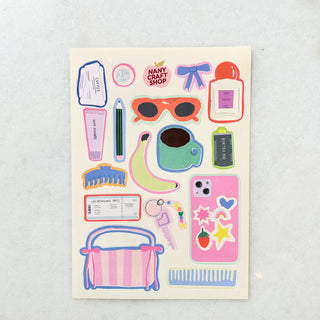 Planche de stickers - Sac à main