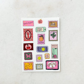 Planche de stickers - Timbres funky