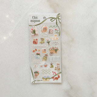 Planche de stickers - dans le jardin