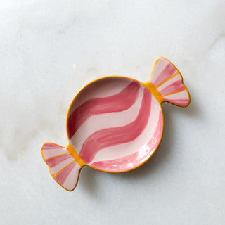 Plateau Bonbon Rayures roses