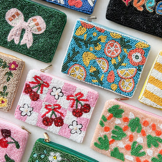 Porte monnaie en perles