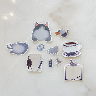 Set de stickers - Chats gris