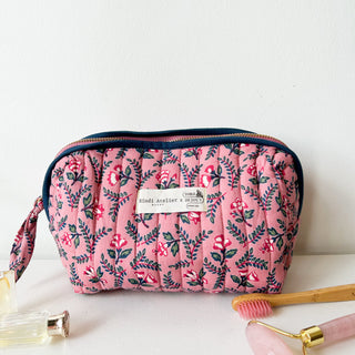 Trousse de toilette Flora Framboise- Petit modèle