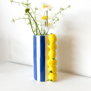 Vase à rayures - Citron