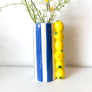 Vase à rayures - Citron