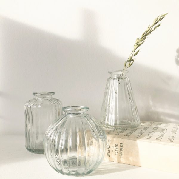 Set de 3 mini vases transparents