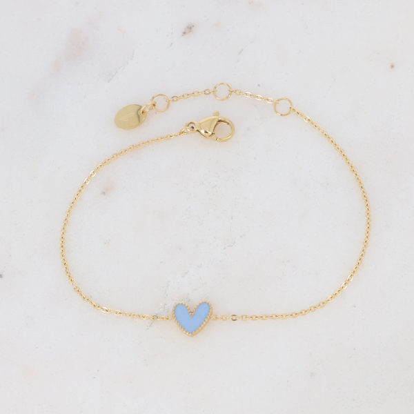 Bracelet mini coeur Bleu