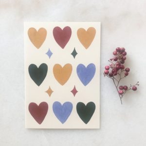 Carte Coeur Arlequin