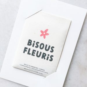 Carte à planter Bisous fleuris