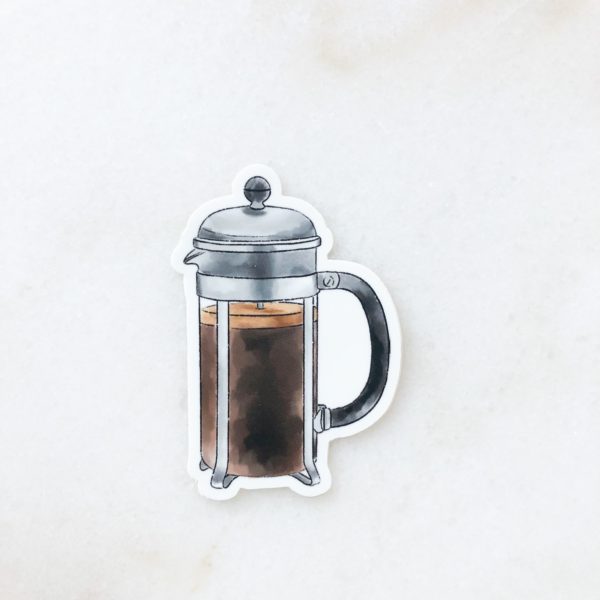 Stickers Coffee lover - Cafetière française