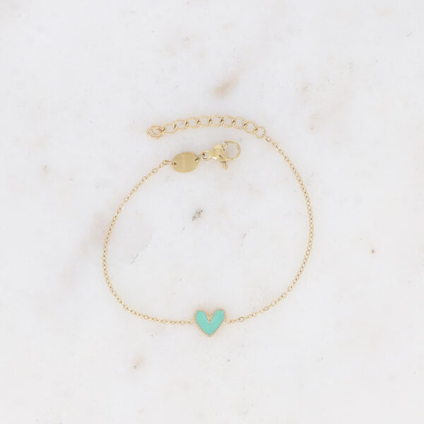 Bracelet mini coeur Turquoise