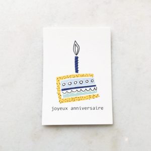 Carte anniversaire - Part de Gâteau