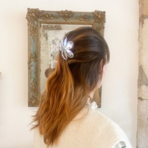 Pince à cheveux - Fleur - Irisée